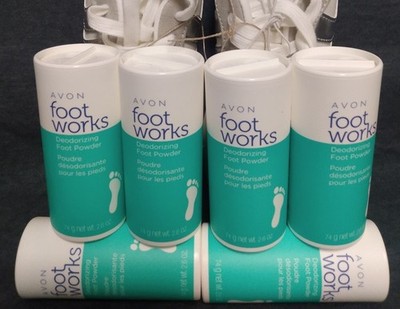 Avon Foot Works Powder 2.6 oz Deodorizing Get 6 in BULK and FAST SHIPPING