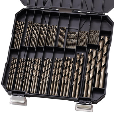 Cobalt Drill Bit Set for Hardened Metal and Stainless Steel, 122Pcs M35 High Spe