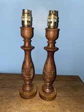 A Pair Of Refurbished Table/Bedside Lamps Made From Candle Holder’s