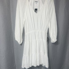 Express Women’s Babydoll Dress White Size Small