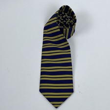 Brooks Brothers Men's 100% Silk Purple & Yellow Striped Made in USA Tie One Size