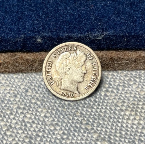 (#101997) Barber Dime: 1898.    Fine+