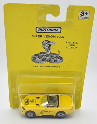 Matchbox Superfast Dodge Viper RT/10 Venom 1995 gelb limitiert. Werbemodell