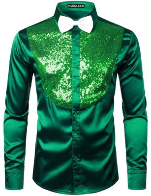 Langarmshirt Satin glänzend seidenähnlich
