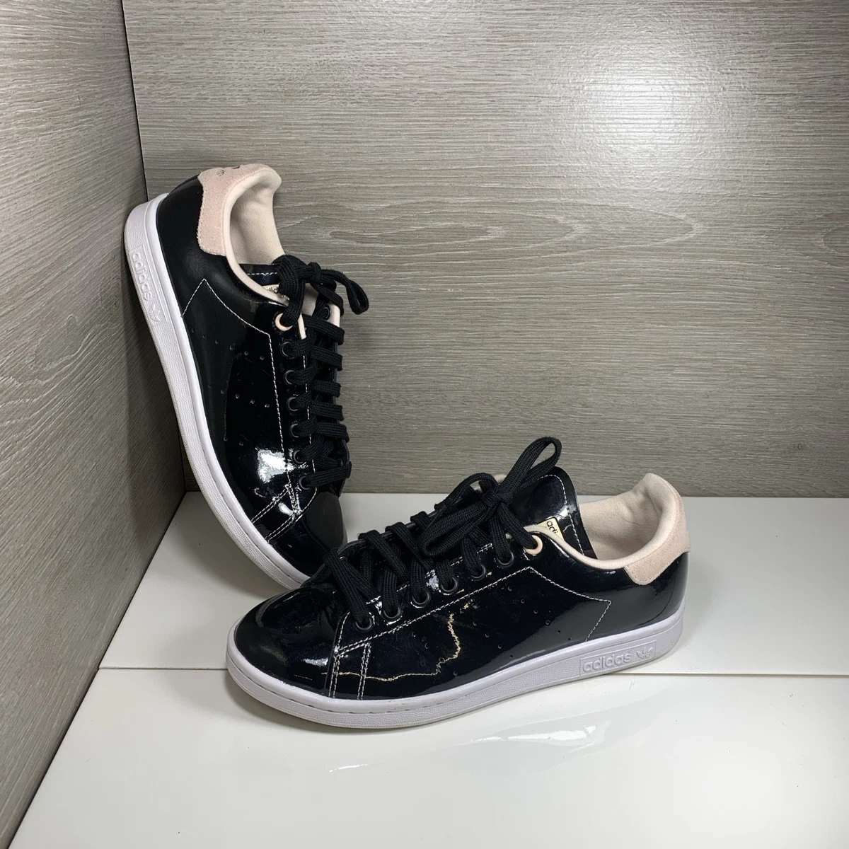 adidas gazelle silver green womens adidas Originals STAN SMITH LUX Stan Smith All Black Luxury leather Sn
