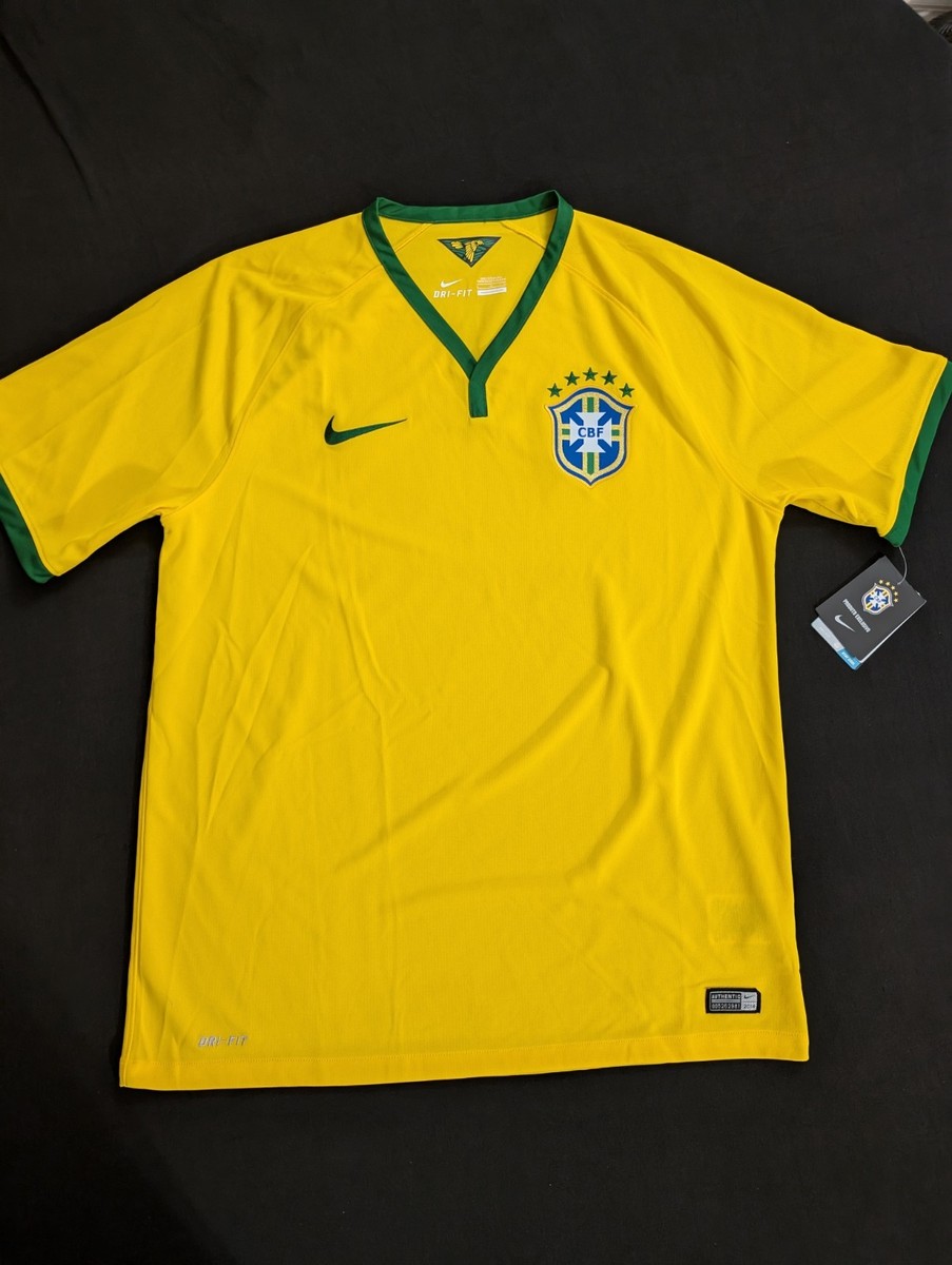 Brazil Home Soccer Jersey 2014, Nike, Size L | eBay