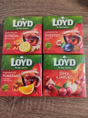 LOYD FRUIT & GREEN TEA SELECTION Flavor Variety Silk Pyramid Teebeutel