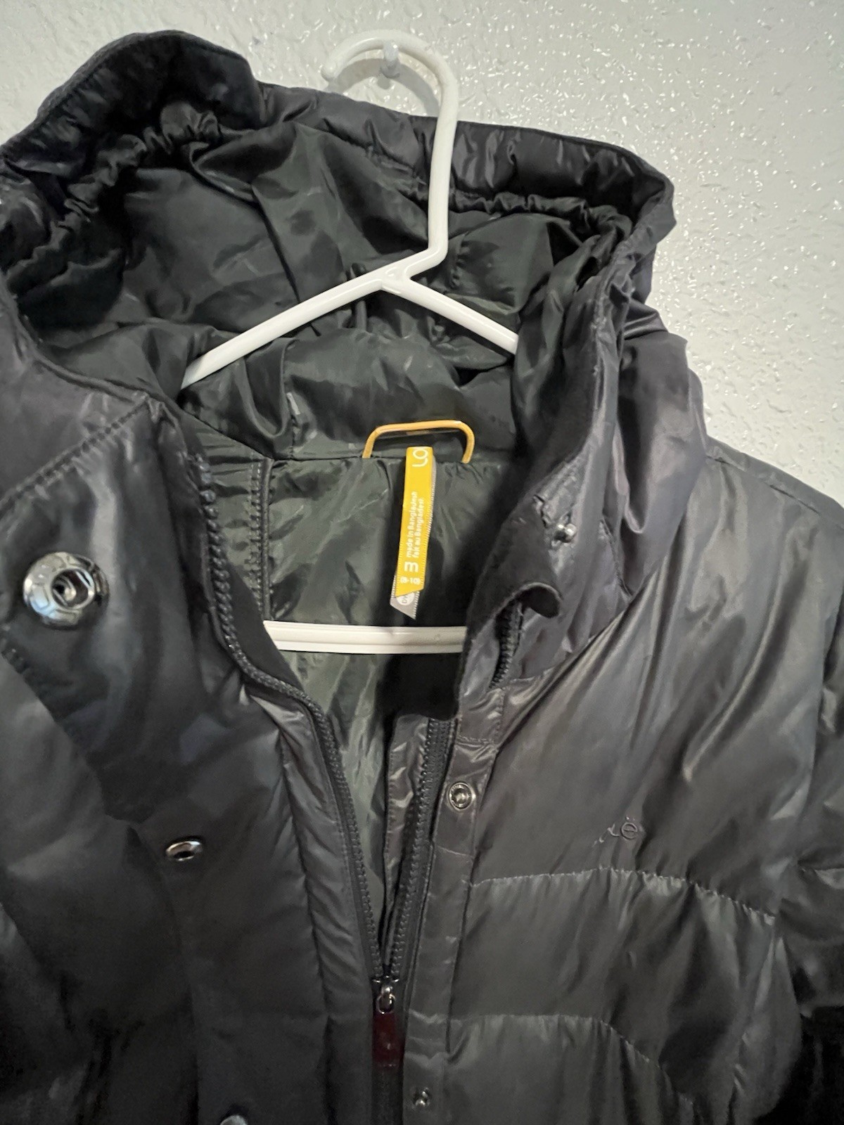 Lolë Duck Down Insulated Hooded  Women Medium Long Jacket Dark Grey Lightweight