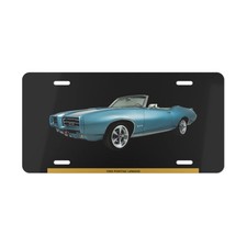 Legendary 1969 Pontiac Gto Convertible Classic Vanity Plate - Iconic Muscle Car