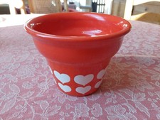 Wächtersbacher Herzen, Graziela Übertopf Pflanztopf Blumentopf rot, 70er Jahre
