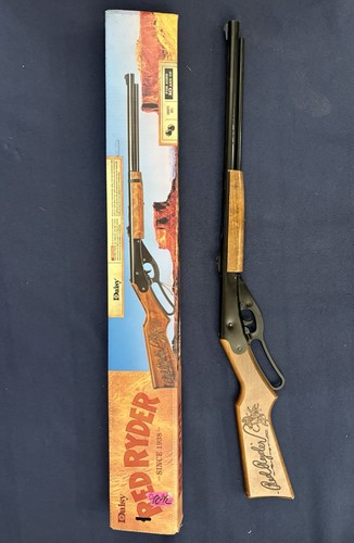 Daisey Red Rider BB Gun Lever Action Original Box 1938B Wood Stock VTG