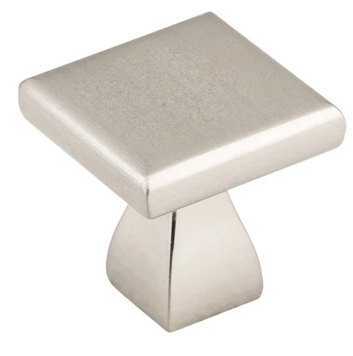 1" Satin Nickel Square NEW Cabinet Knob Vanity Pull Furniture Pulls Knobs 449SN - Picture 1 of 7