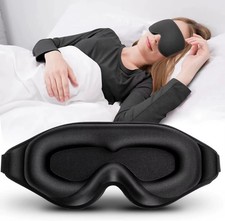 Weighted Eye Mask for Sleeping, 3D Contoured Sleep Mask Blackout with Adjustable