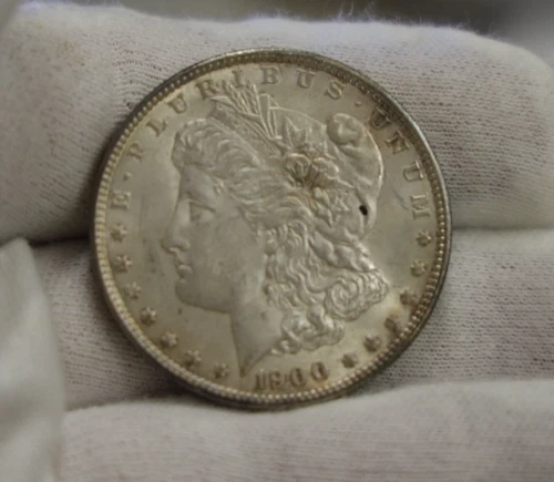 1900 US Morgan Silver Dollar $1 AU (Cleaned)
