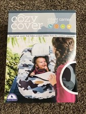 Cozy Cover Infant Carrier Cover Black and Gray Camo White Lining NEW