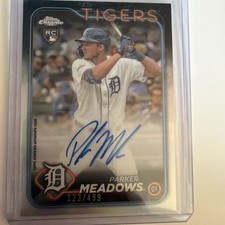 2024 Topps Chrome Parker Meadows Refractor Autograph Auto Rookie Card RC /499. rookie card picture