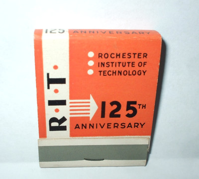 Vintage R.I.T. Rochester Institute Of Technology 125th Anniv. Matchbook - Unused