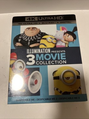 Illumination Presents: 3-Movie Collection Despicable Me 1-3 4k, blu ray