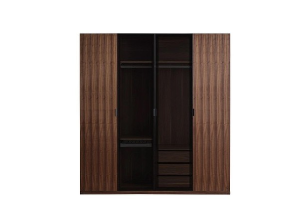 Modern Kleiderschrank Schlafzimmer Design Holzschrank Luxus Schrank GlastüRen-image