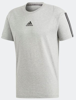 Adidas Must Have 3 Stripes Tee T-Shirt Herren grau meliert schwarz M neu mit Etikett DT9897