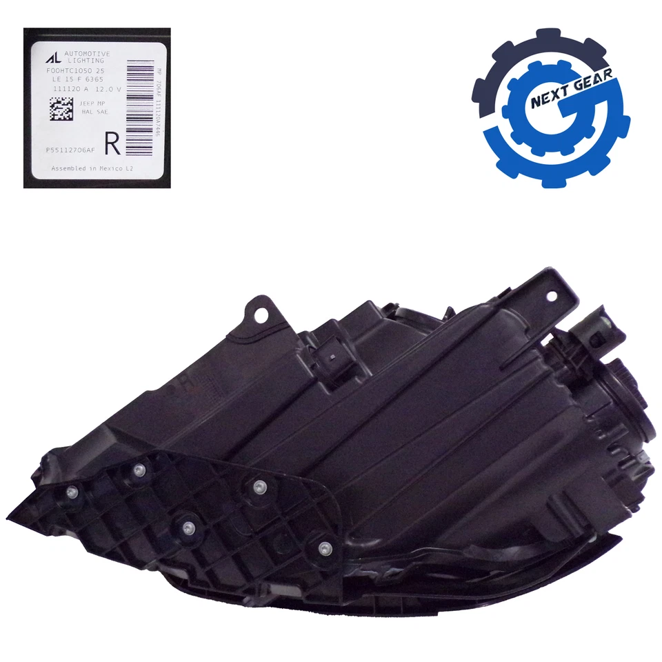 New OEM Mopar Headlight Assembly for 2017-2021 Jeep Compass 55112706AF - Image 4 of 4