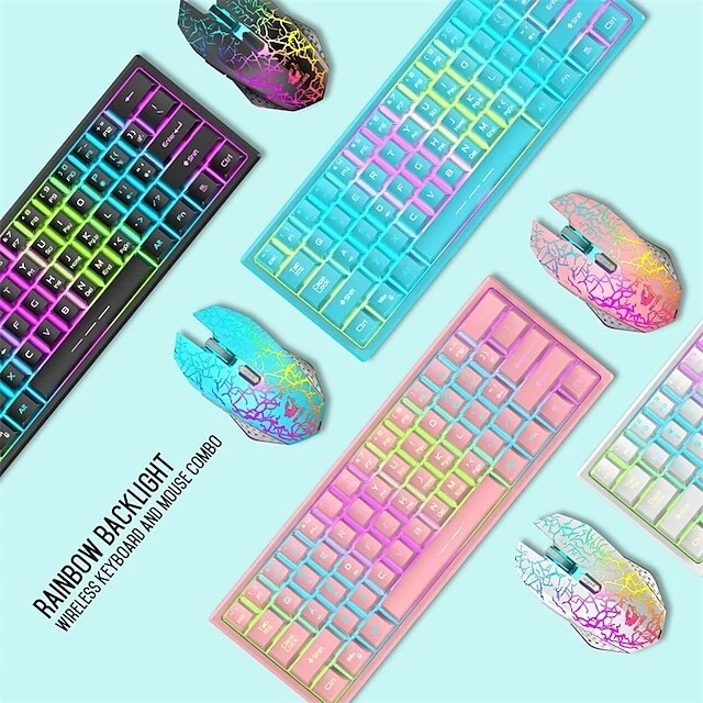 Wireless gaming keyboard Great quality with RGB and mouse pad - Image 3 of 4