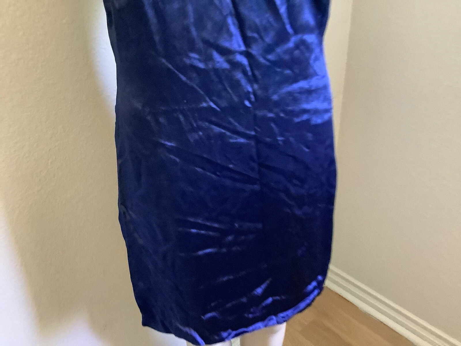 Abito donna Gianni Versace Versus blu vestito effetto velluto 28 42