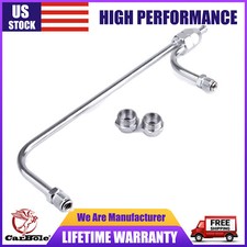Chrome Dual Feed Fuel Line For Holley Carburetor 4150 Double Pumper 38 Hose Sbc