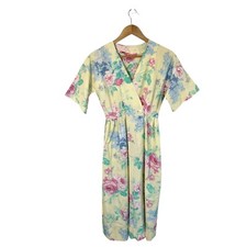 Vintage Floral Midi Dress Coquette Cottage Cote Feminine Tea Party Size XS