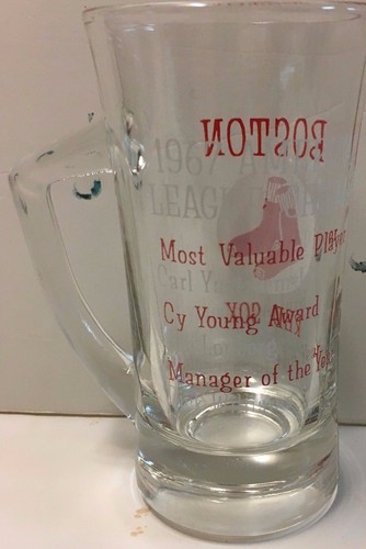 1967 Boston Red Sox American League Champions Glass Yaz Lonborg Williams - Picture 2 of 4