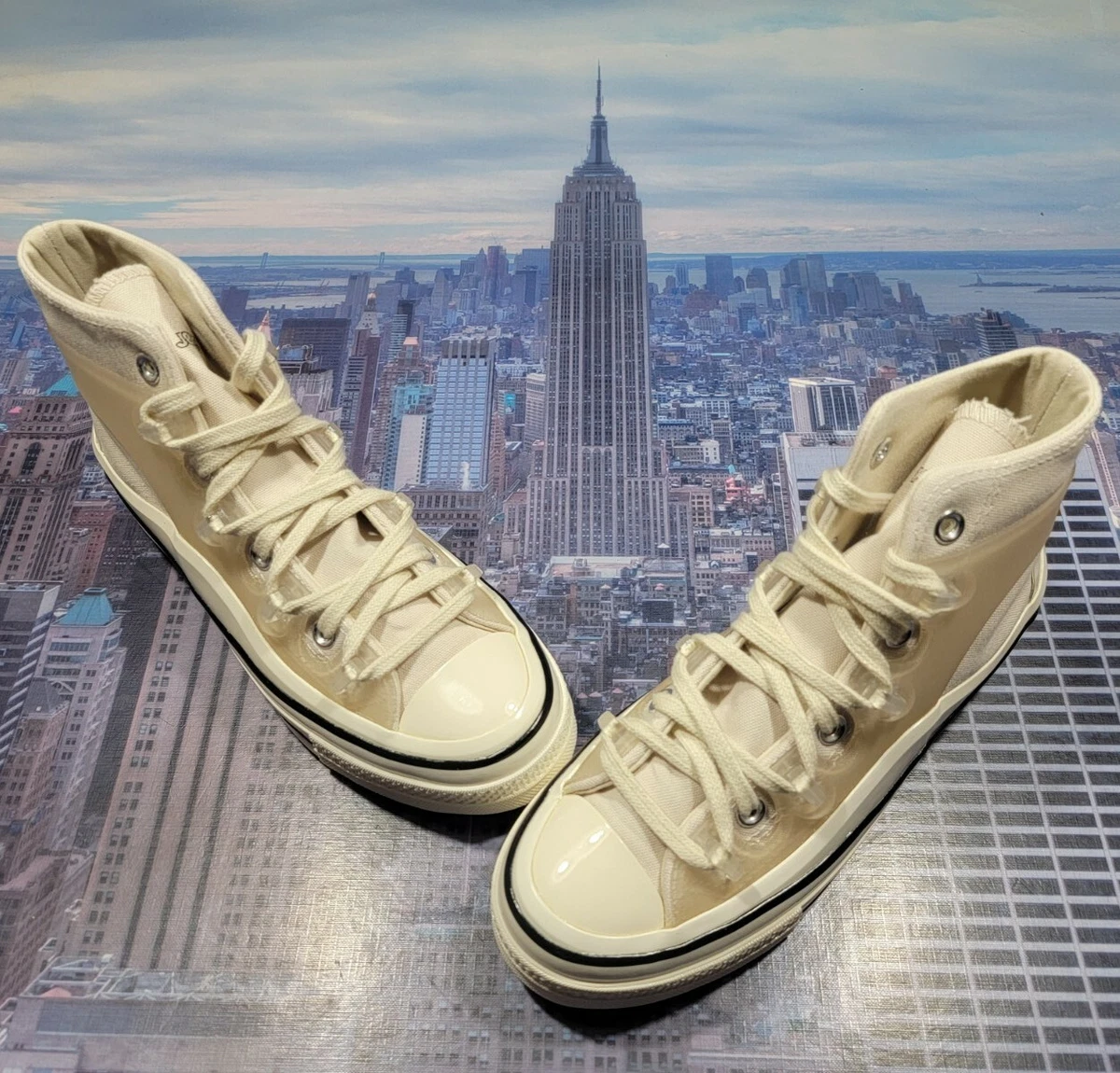 ⭐Converse Chuck 70 High Leather Overlays 5.5 Men\'s Shoes Sneakers Ivory A09450C Converse Chuck 70 Sneakers for Men for Sale | Authenticity  main image 4