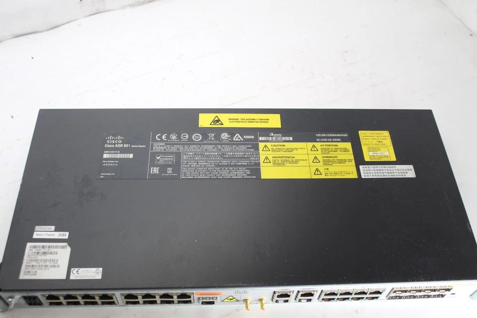 Cisco ASR 901 Series A901-12C-FT-D Aggregation Services Router 800-40055-01 - Image 4 of 4