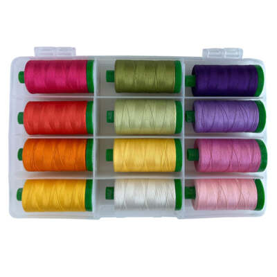 Aurifil Designer Full Bloom 12 LARGE SPOOLS 40WT (1422 Yds Each) 100% Cotton