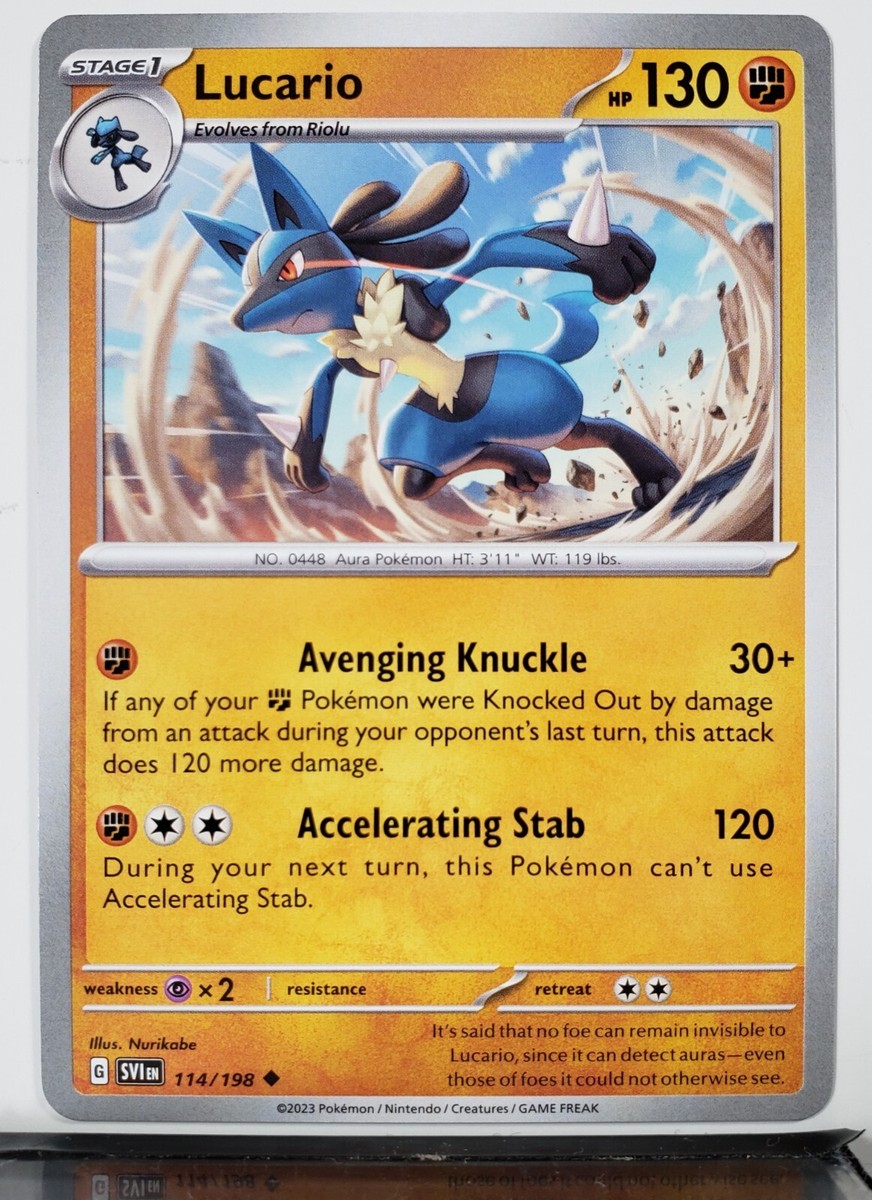 Lucario 114/198 - NM / M - Scarlet Violet Pokemon Card - $2