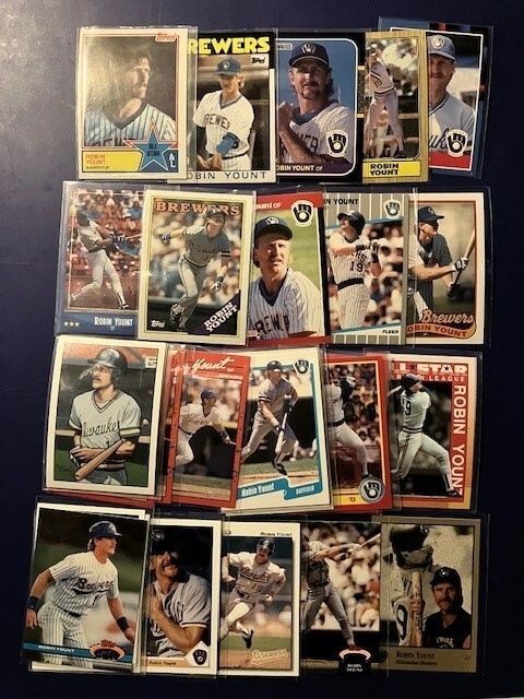 Robin Yount Baseball Card Lot--25 Different Cards--All Major Brands