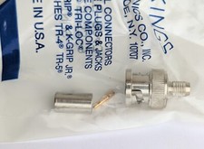 24 Pack Kings 2025-53-9 BNC Crimp Connectors 75 Ohm, original sealed w gold pins