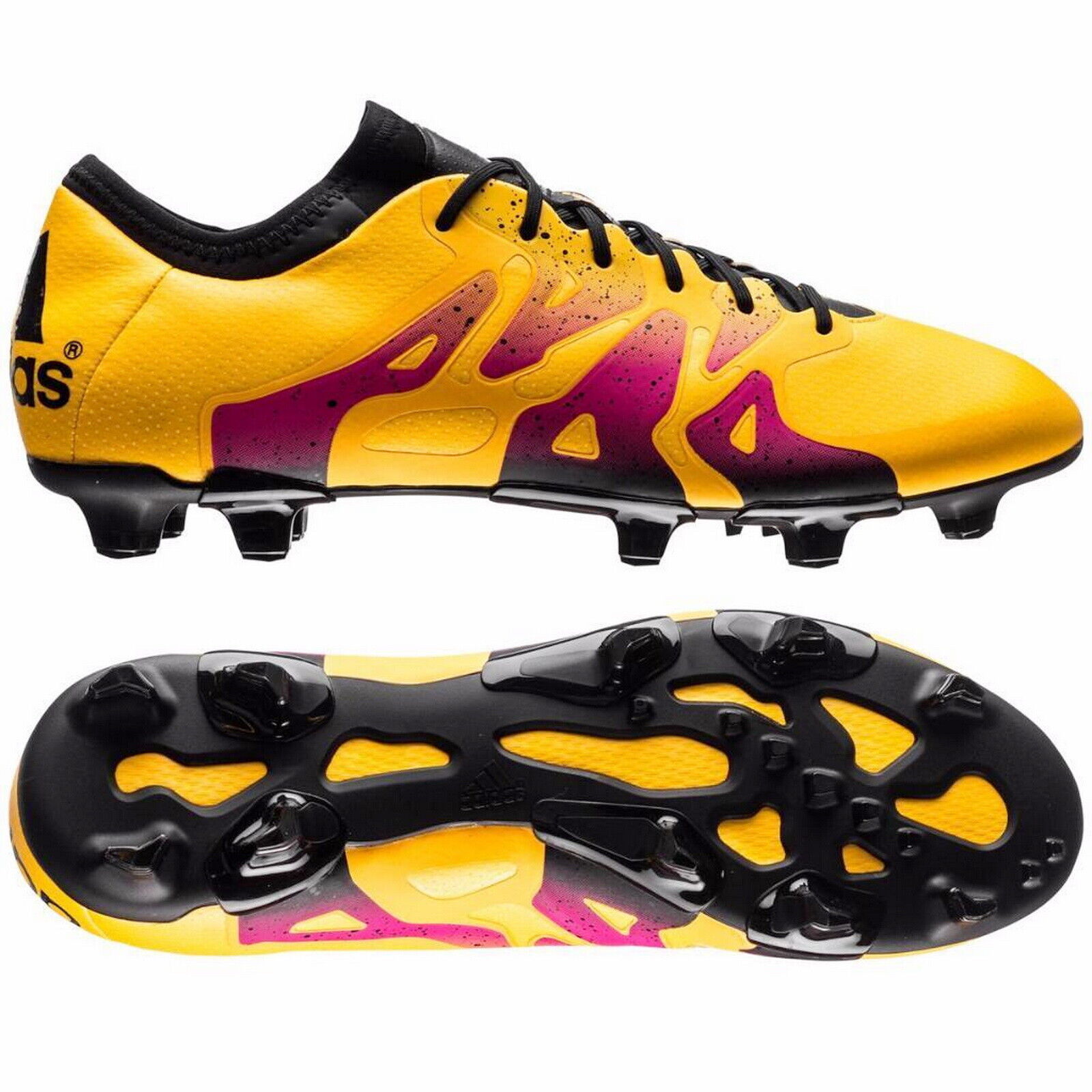 adidas X15.1 FG/AG Men's Soccer Shoes S74594 Solar Gold/core Black/shock  Pink