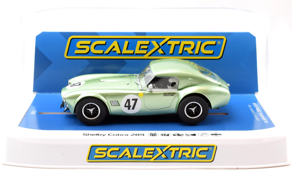 1/32 Scalextric Shelby Cobra 289 Slot Car with Lights - C4338