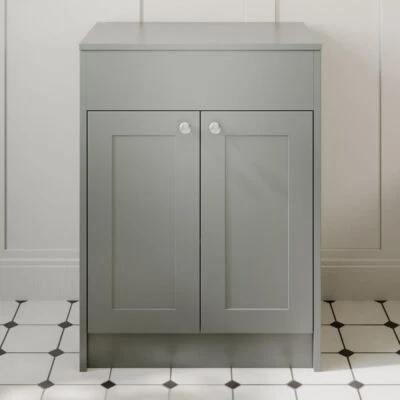 PARK LANE Grey Traditional Freestanding Vanity Unit without Basin 600mm Traditional Bath