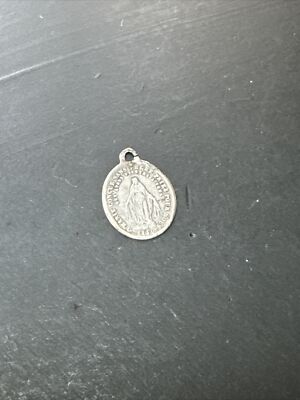 Ancien pendentif croix en argent sterling, fleur de lys, art déco
