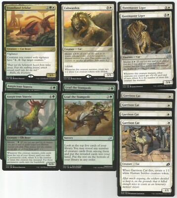 Green/White Wild Cats - 60 Card Ready to Play Deck - Fun - Magic MTG
