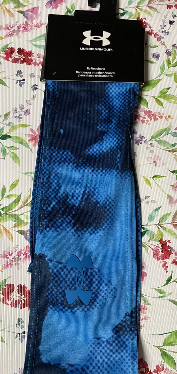 Under Armour Tie Headband Printed Unisex 3 1356706 Blue Camo NWT