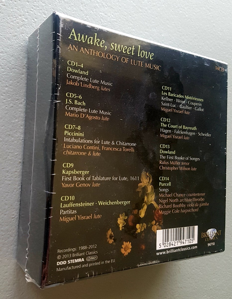AWAKE, SWEET LOVE: AN ANTHOLOGY OF LUTE MUSIC / BRILLIANT 14-CD Awake,sweet Love Anthology of Lute Music