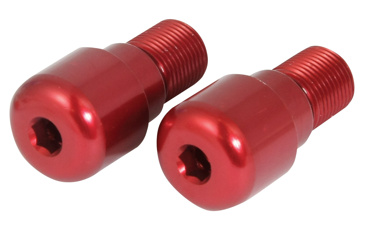PAIR YAMAHA BAR END WEIGHTS THREAD TYPE R6 98-06 - RED