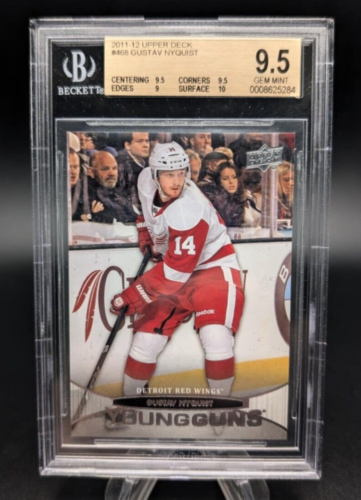 2011-12 Upper Deck Series 2 Gustav Nyquist Young Guns Rookie 468 RC BGS 9.5