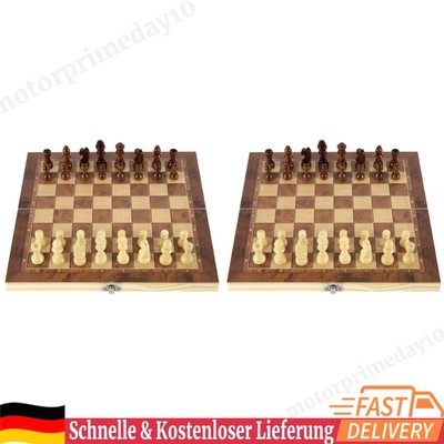 3 in 1 Chess and Checkers Game Set Wooden Travel Chess Sets for Chess Board Game