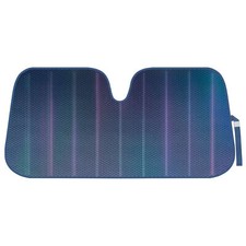 Uv Blocker Car Sunshade-matte Black Accordion Shade Fits Most Sedans Folding Sun