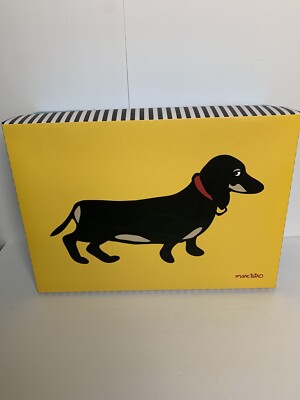 MARC TETRO DACHSHUND MINI BACK PACK YELLOW BEANIE BLACK GIFT  display picture 1