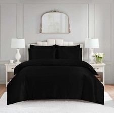 6 Pcs Satin Complete Bedding Set Silky Duvet Cover, Fitted sheet & Pillow Cases