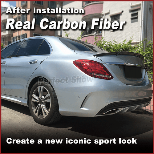 Carbon Heckspoiler Heckflügel Spoiler Lippe Passt Für Mercedes W205 C300 C43 - Bild 3 von 14